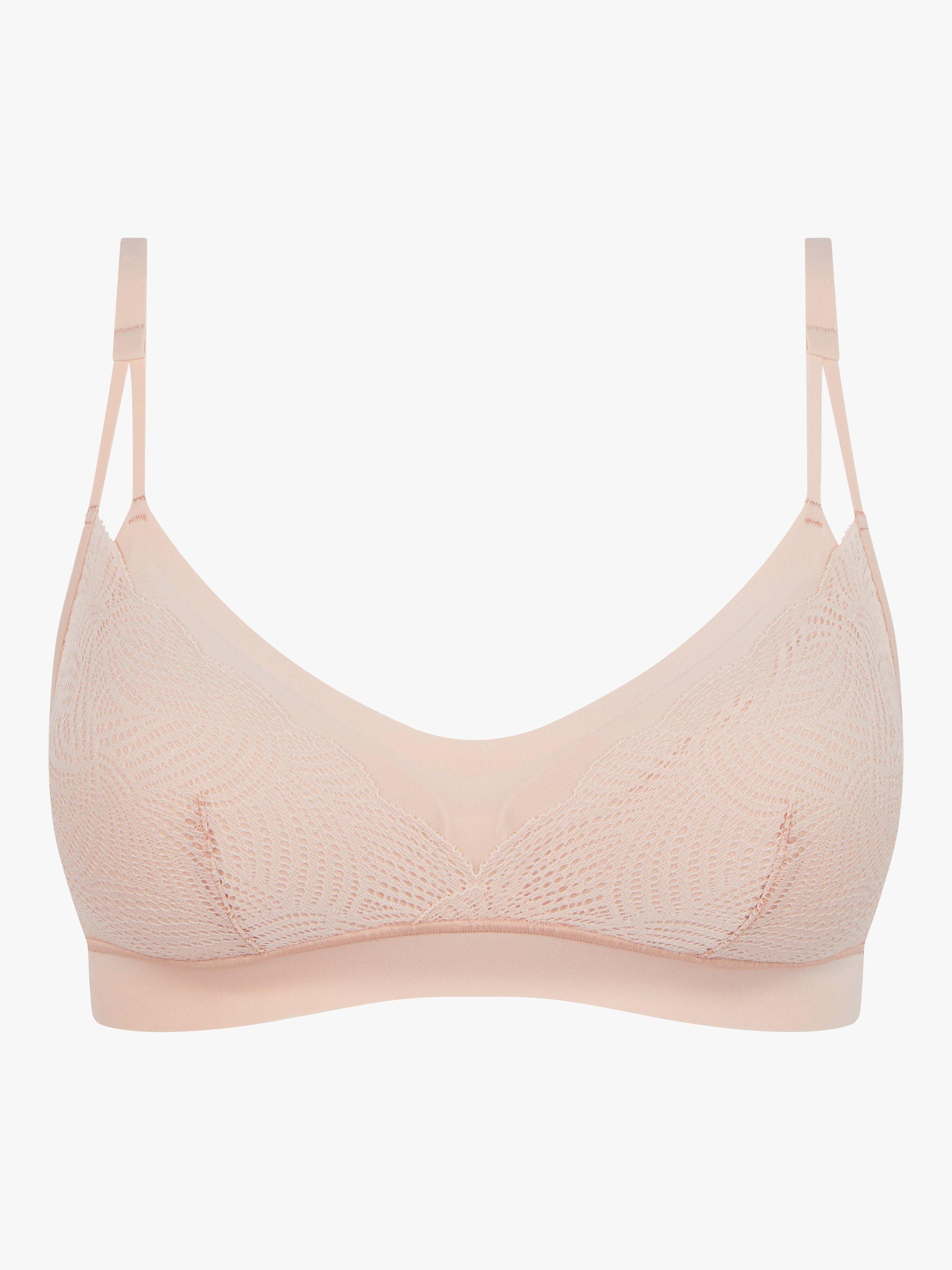 Product image 4 of 4, which shows Chantelle Soft Stretch Lace Padded Bralette, Golden Beige, XS-S