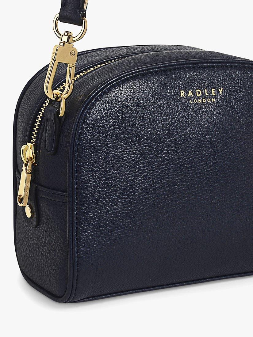 Product image 4 of 5, which shows Radley Arden Crescent Small Zip Cross Body Bag, Ink, One Size