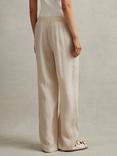 Reiss Cleo Wide Leg Linen Trousers