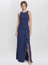 Gina Bacconi Jodie Asymmetric Dress, Jade