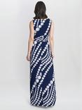 Gina Bacconi Harriet Jersey Maxi Dress, Navy/Multi