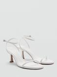 Mango Flo Heeled Sandals, White