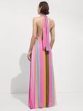 Mango Giani Backless Halterneck Maxi Dress, Multi