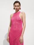 Mango Maverick Crochet Knit Dress, Pink