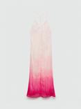 Mango Nuria Ombre Dress, Bright Pink