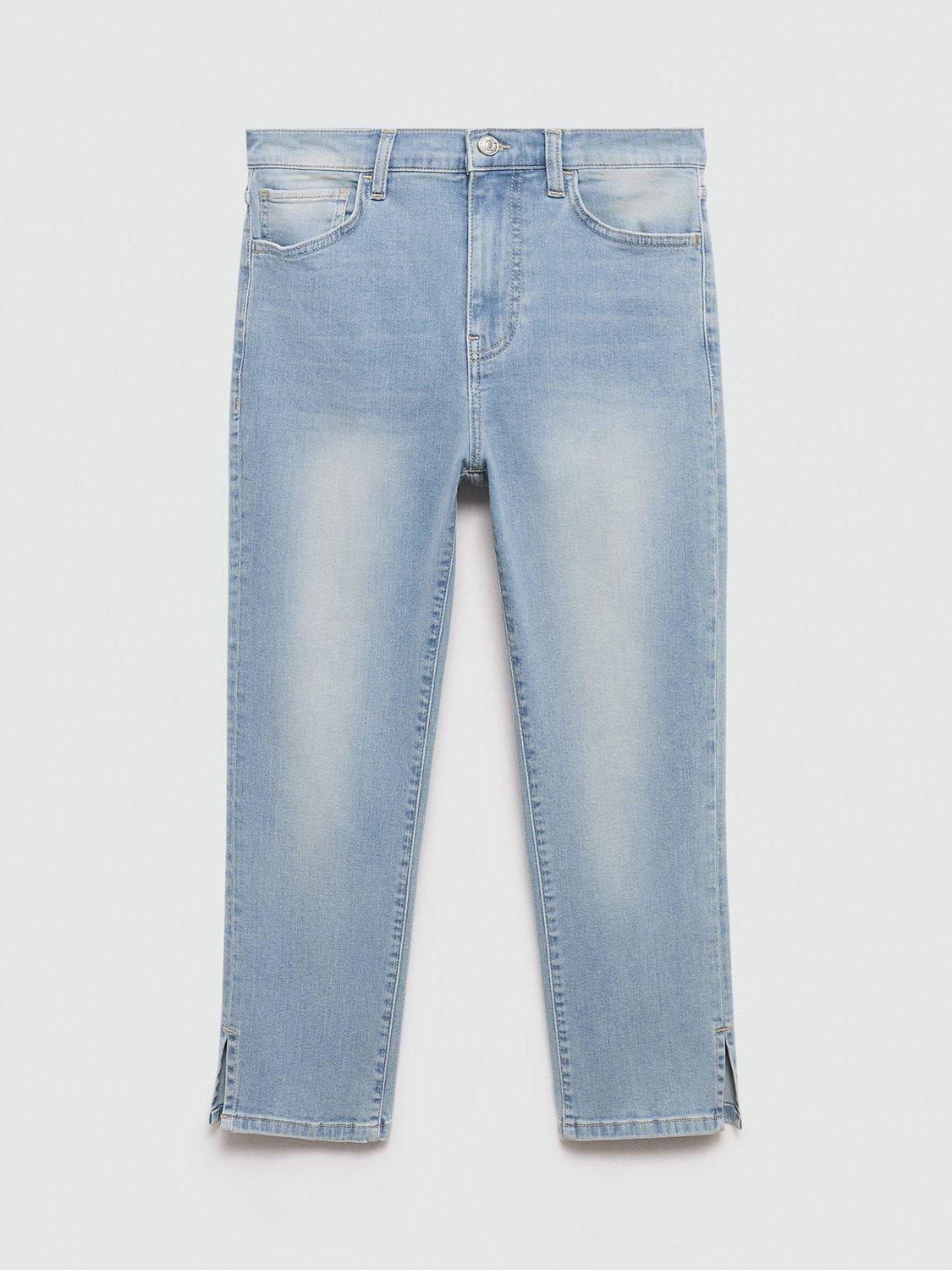 Mango Priscila Capri Jeans, Open Blue, 4