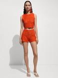 Mango Esteba Crochet Knit Top, Orange