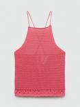 Mango Morona Knit Top, Bright Pink