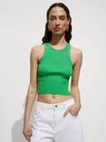 Mango Orwell Rib Knit Top, Black