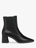 Geox Giselda Leather Pointed Ankle Boots, Black