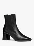 Geox Giselda Leather Pointed Ankle Boots, Black