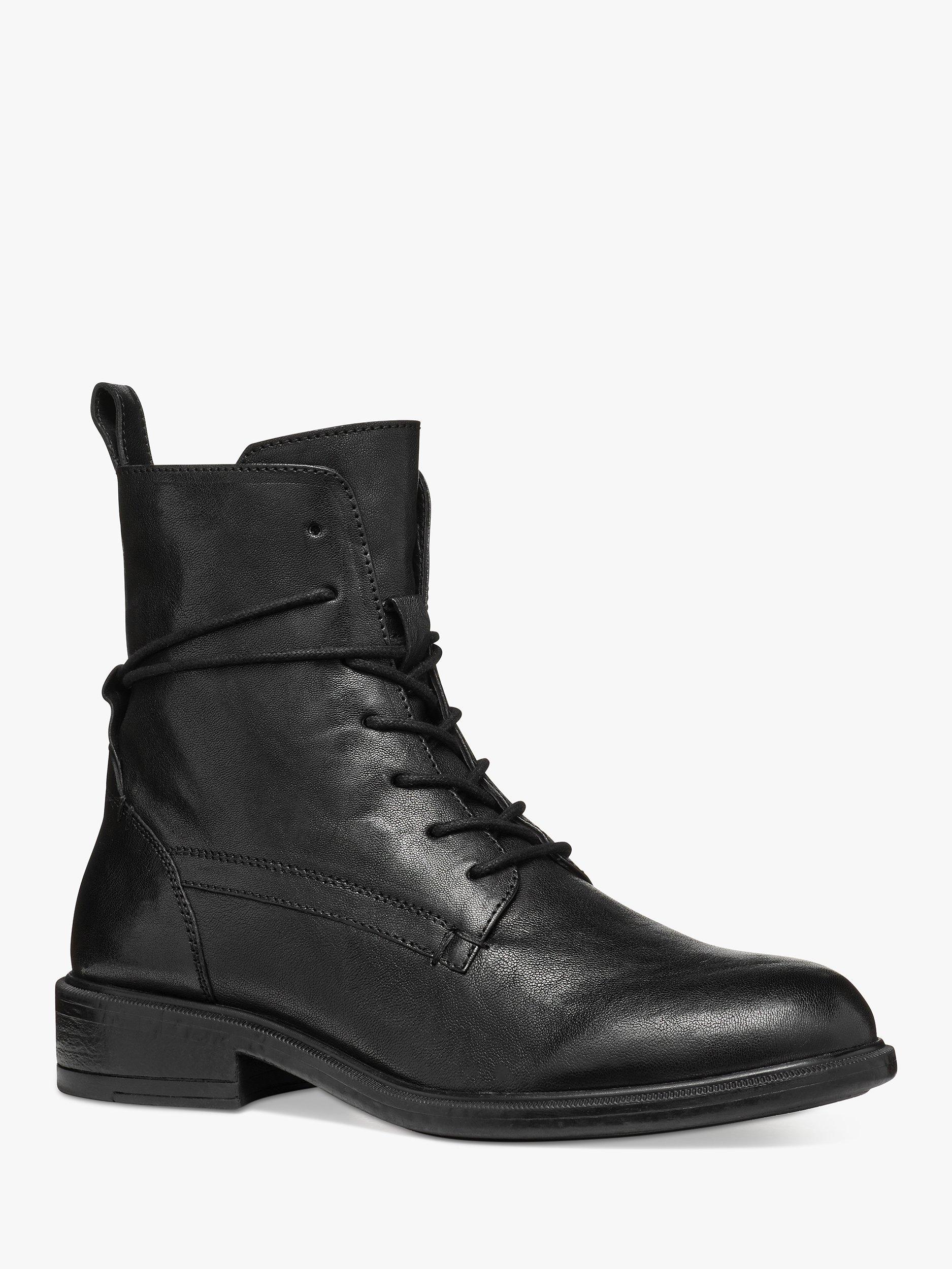 Product image 2 of 6, which shows Geox Catria Leather Lace Up Ankle Boots, Black, EU41