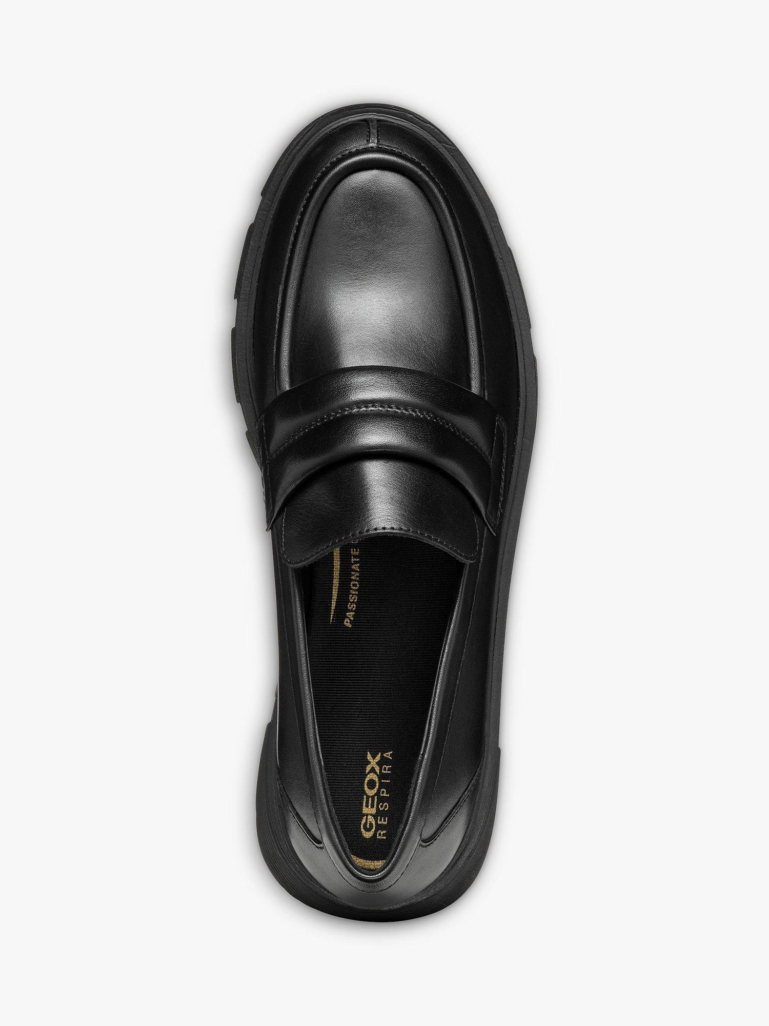 Product image 5 of 6, which shows Geox Vilde Leather Chunky Loafers, Black, EU39