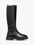 Geox Vilde Leather Knee High Riding Boots, Black