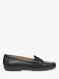 Geox Annytah Moc Leather Loafers, Black