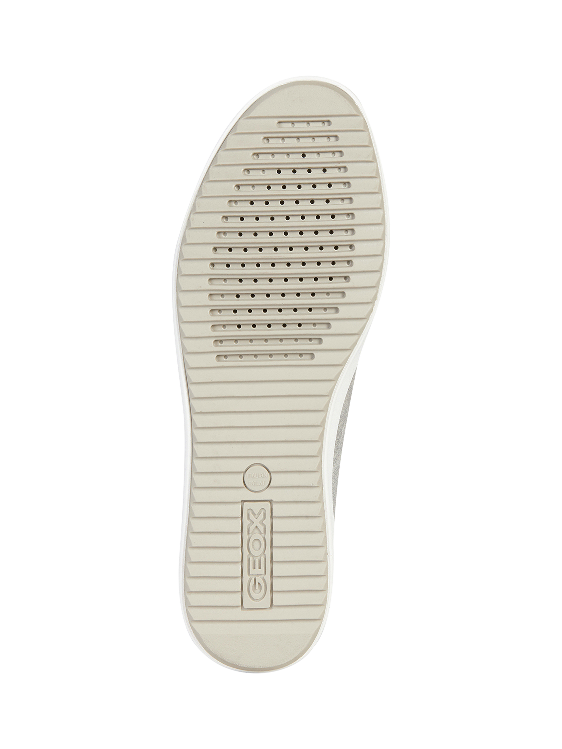 Product image 6 of 6, which shows Geox Blomiee Metallic Zip Detail Trainers, Silver, EU38