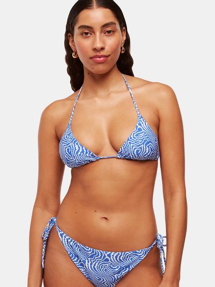 Whistles Ripple Wave Bikini Bottoms, Blue/White, Blue/White