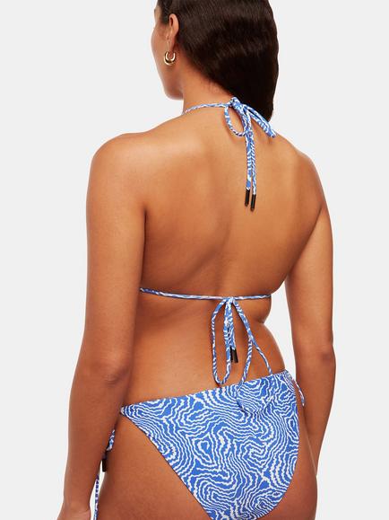 Whistles Ripple Wave Bikini Bottoms, Blue/White - view 2, Blue/White