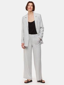 Whistles Petite Luna Stripe Trousers, Ivory/Multi, Ivory/Multi