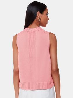 Whistles Indie Rib Knit Tank Top - view 2, Pink
