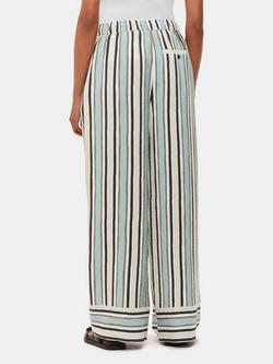 Whistles Petite Vertical Stripe Trousers, Multi - view 2, Multi