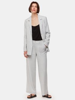 Whistles Luna Stripe Trousers, Ivory/Multi, Ivory/Multi