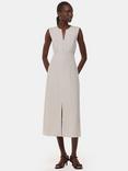 Whistles Abbie Zip Front Sleeveless Midi Dress