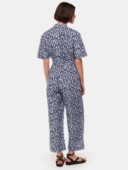 Whistles Petite Flaming Leopard Jumpsuit, Navy/Multi - view 2, Navy/Multi