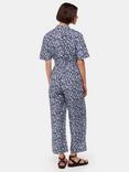 Whistles Abstract Print Linen Blend Jumpsuit, Navy/Multi