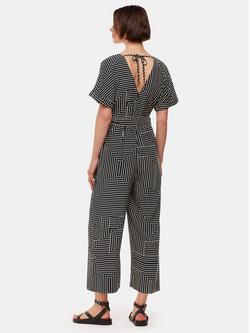 Whistles Angled Abstract Geo Print Jumpsuit, Black/White - view 2, Black/White