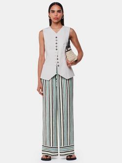 Whistles Nicola Stripe Trousers, Multi, Multi