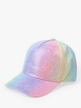 Lindex Kids' Shimmer Rainbow Baseball Cap, Light Pink/Multi