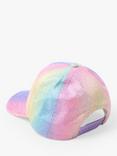 Lindex Kids' Shimmer Rainbow Baseball Cap, Light Pink/Multi