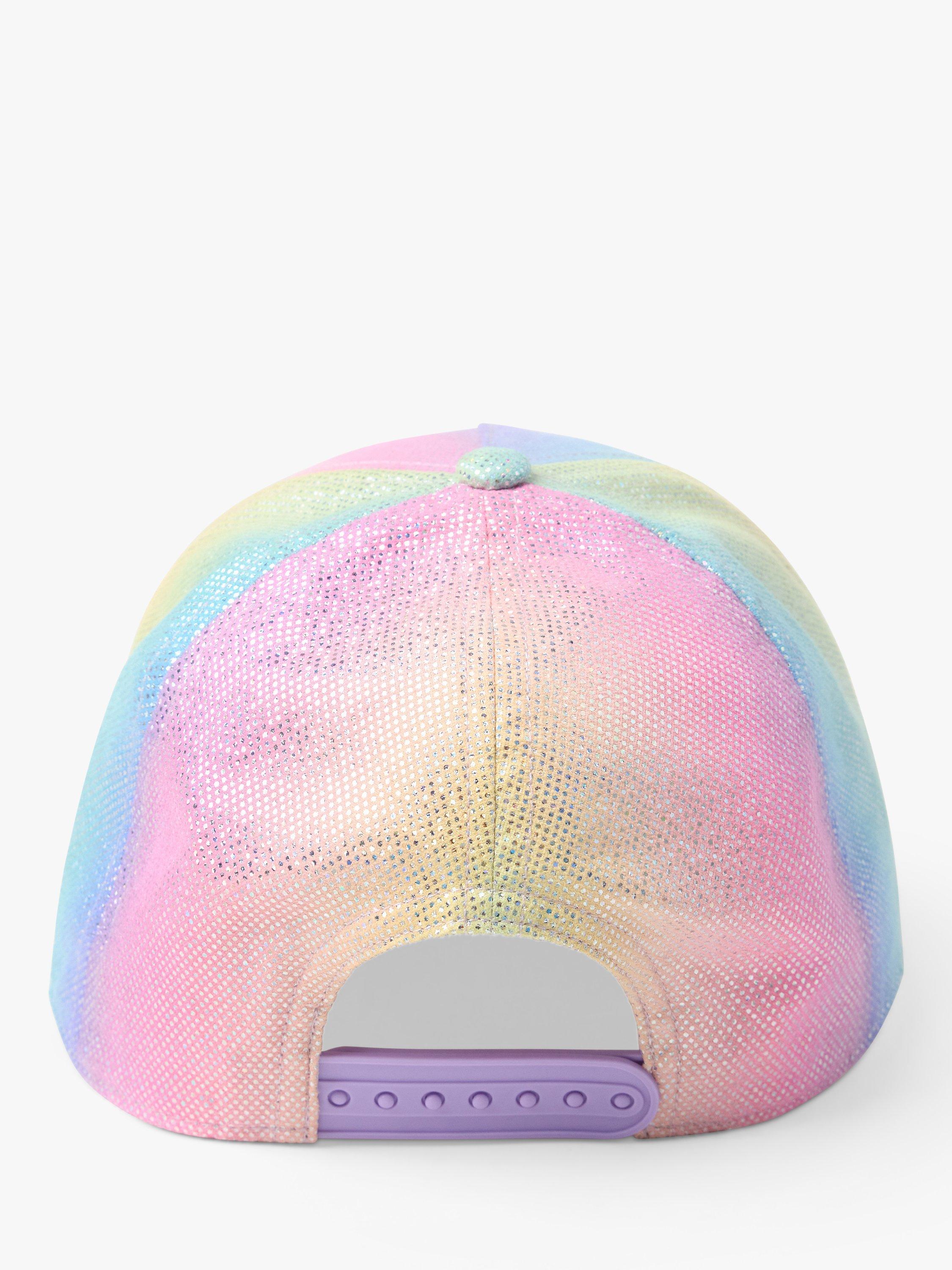 Product image 3 of 3, which shows Lindex Kids' Shimmer Rainbow Cap, Light Pink/Multi, 5-7 years
