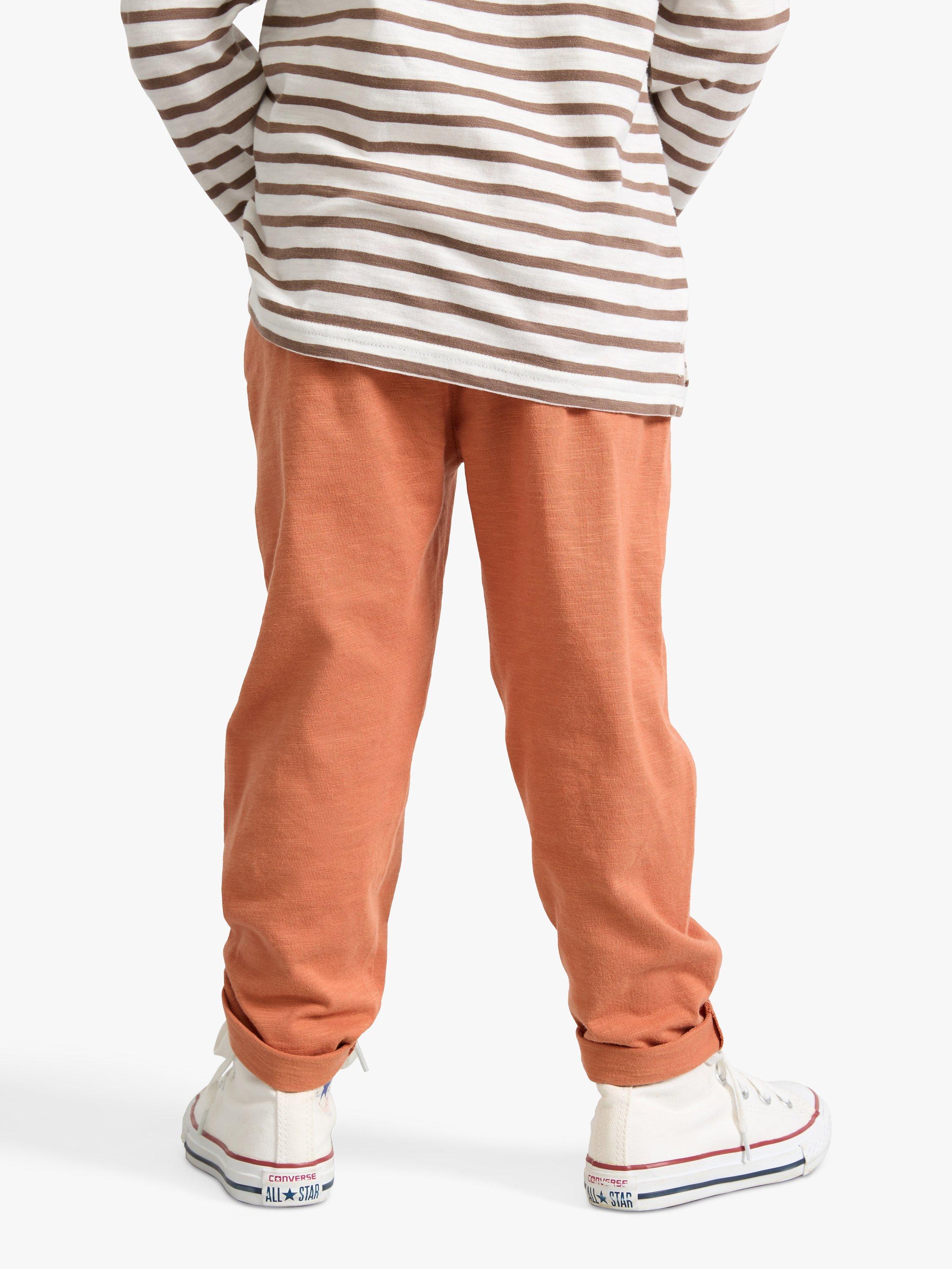Product image 2 of 6, which shows Lindex Kids' Organic Cotton Comfy Jogger Trousers, Brown, 7-8 years