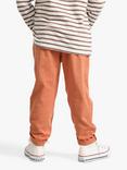 Lindex Kids' Organic Cotton Comfy Jogger Trousers, Brown