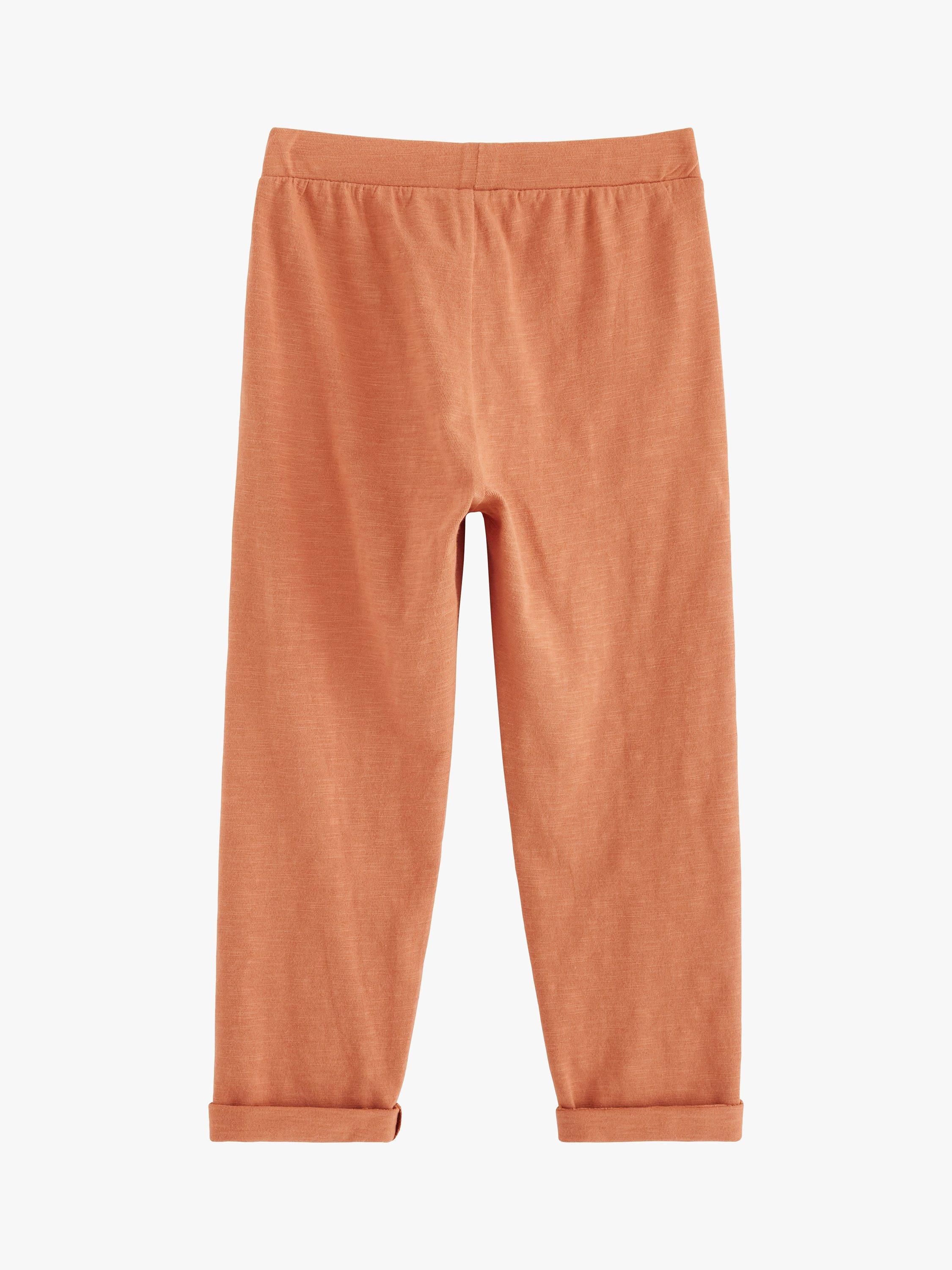 Product image 5 of 6, which shows Lindex Kids' Organic Cotton Comfy Jogger Trousers, Brown, 7-8 years