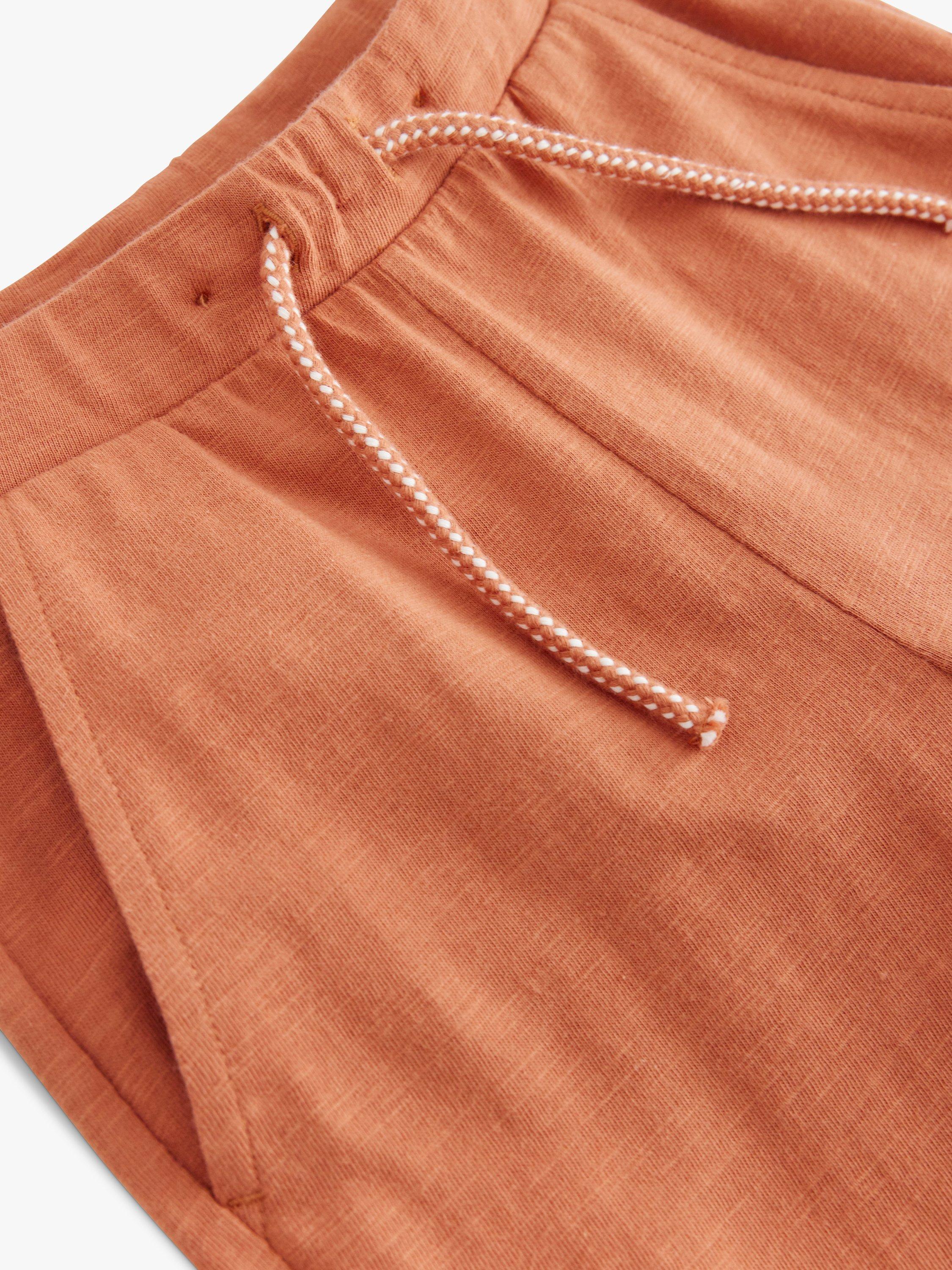 Product image 6 of 6, which shows Lindex Kids' Organic Cotton Comfy Jogger Trousers, Brown, 7-8 years