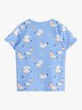 Lindex Kids' Seagull T-Shirt, Light Blue