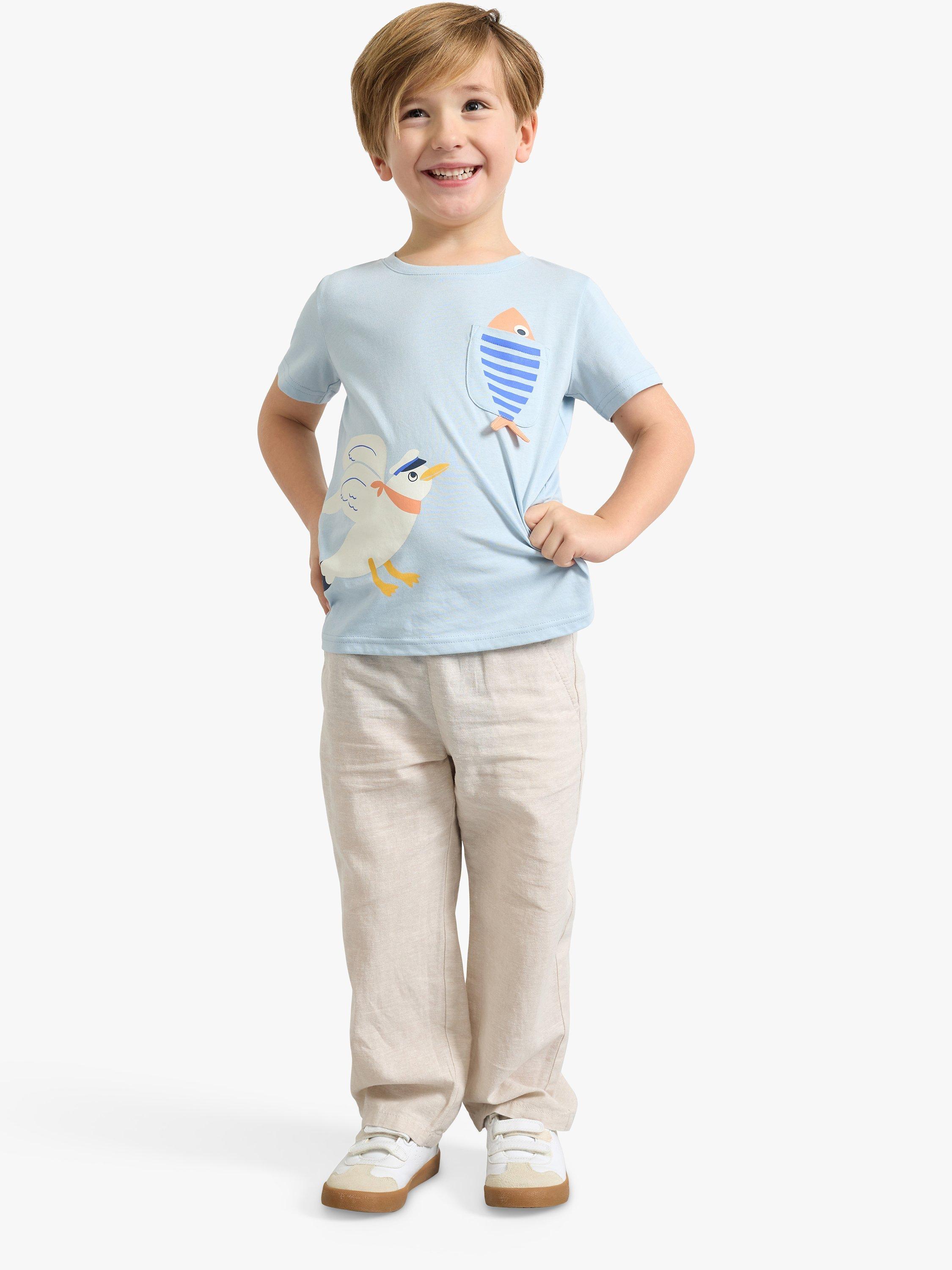 Lindex Kids Seagull T Shirt Light Blue