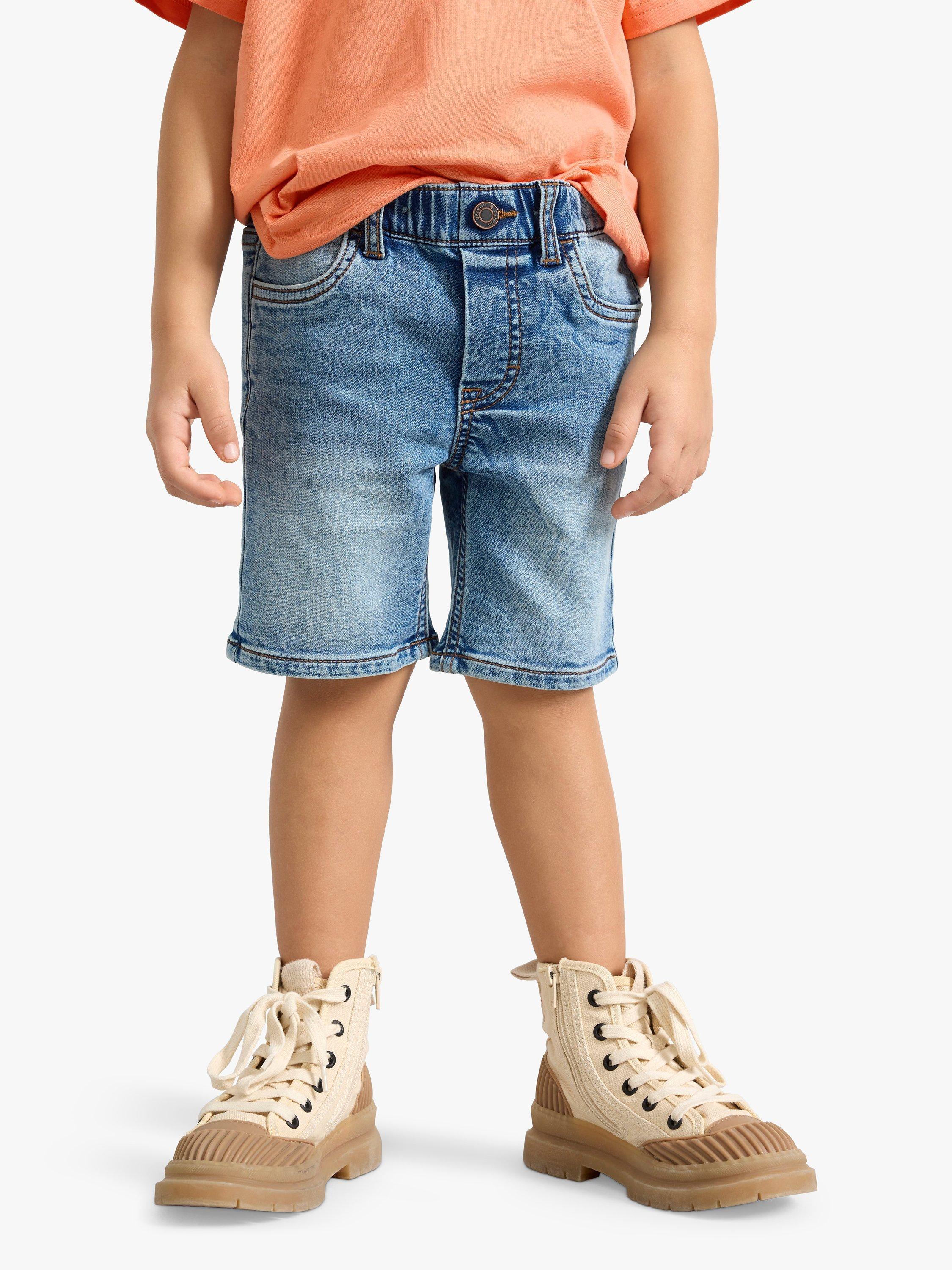 Lindex Kids' Knee Length Denim Shorts, Light Denim, 3-4 years