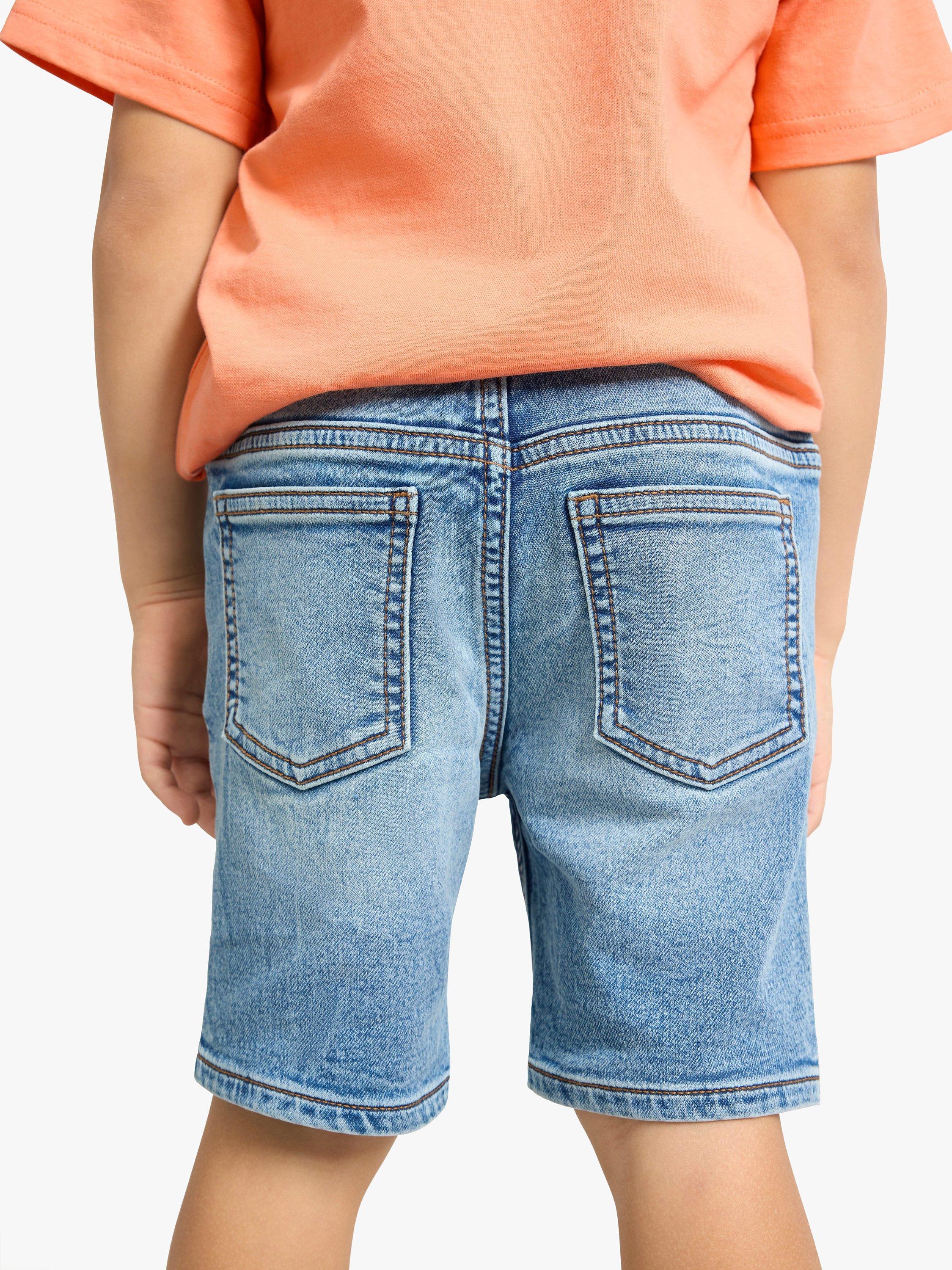 Lindex Kids' Knee Length Denim Shorts, Light Denim, 3-4 years