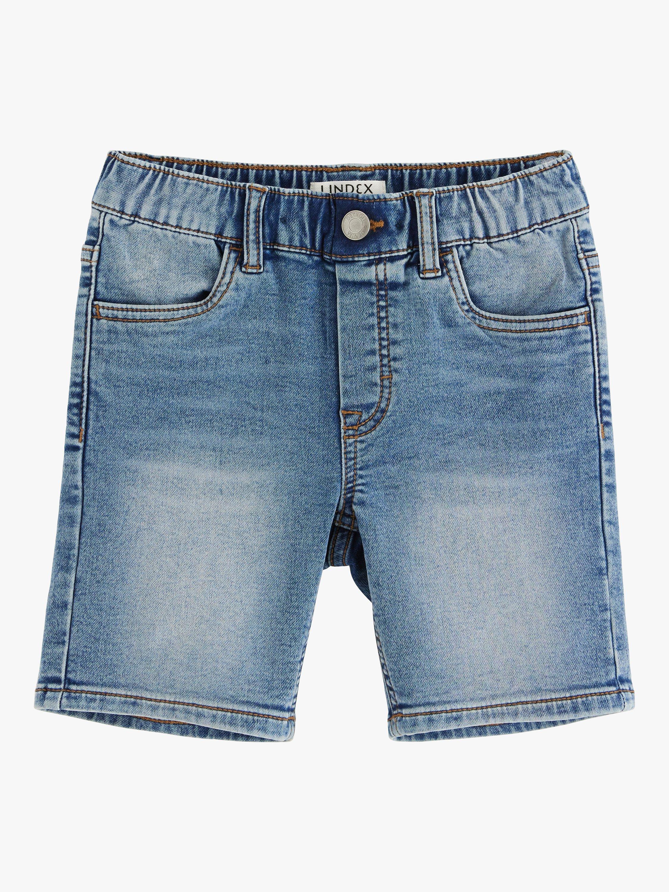 Lindex Kids' Knee Length Denim Shorts, Light Denim, 3-4 years