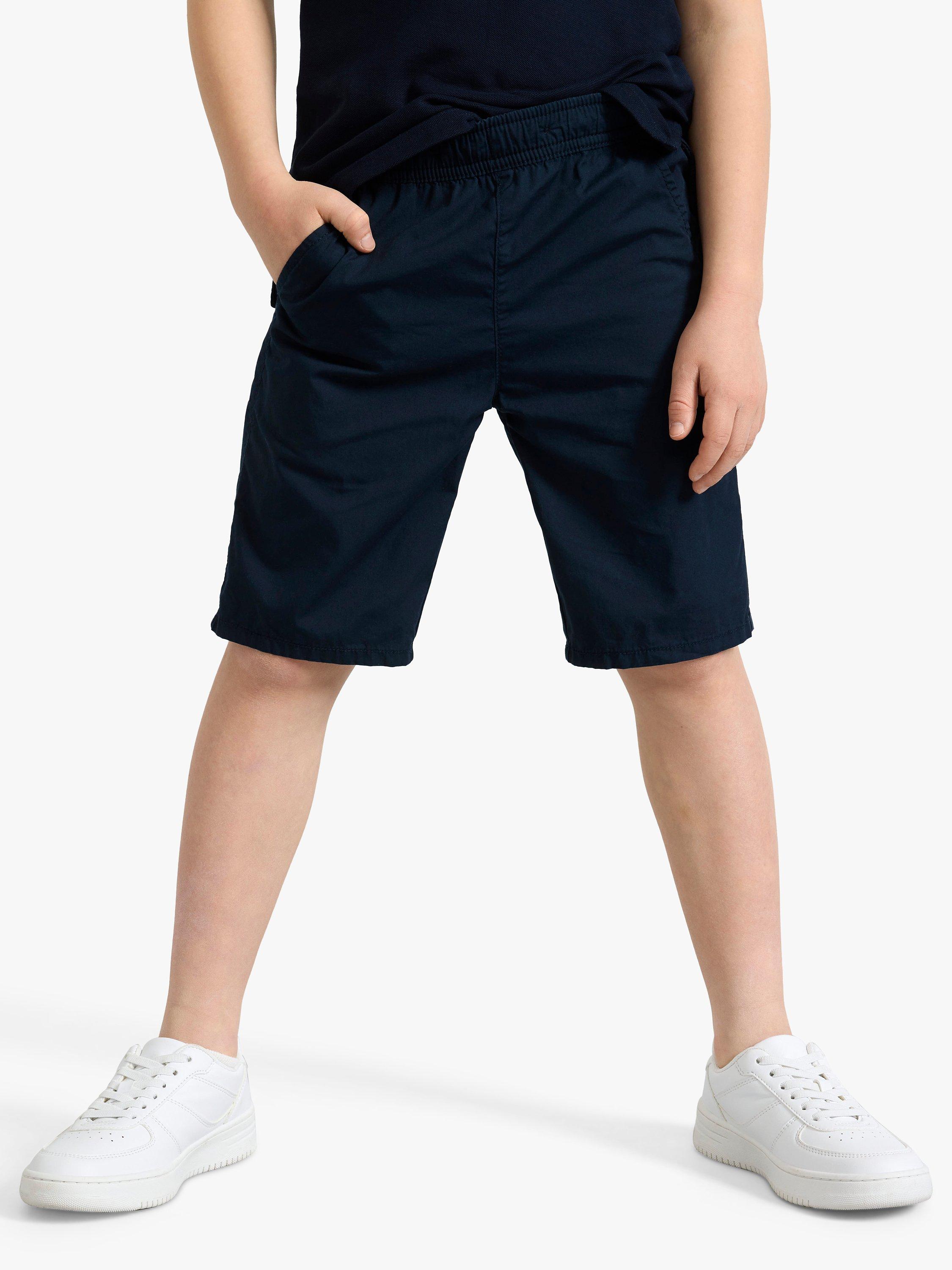 Product image 3 of 7, which shows Lindex Kids' Organic Cotton Poplin Shorts, Dark Navy, 2-3 years