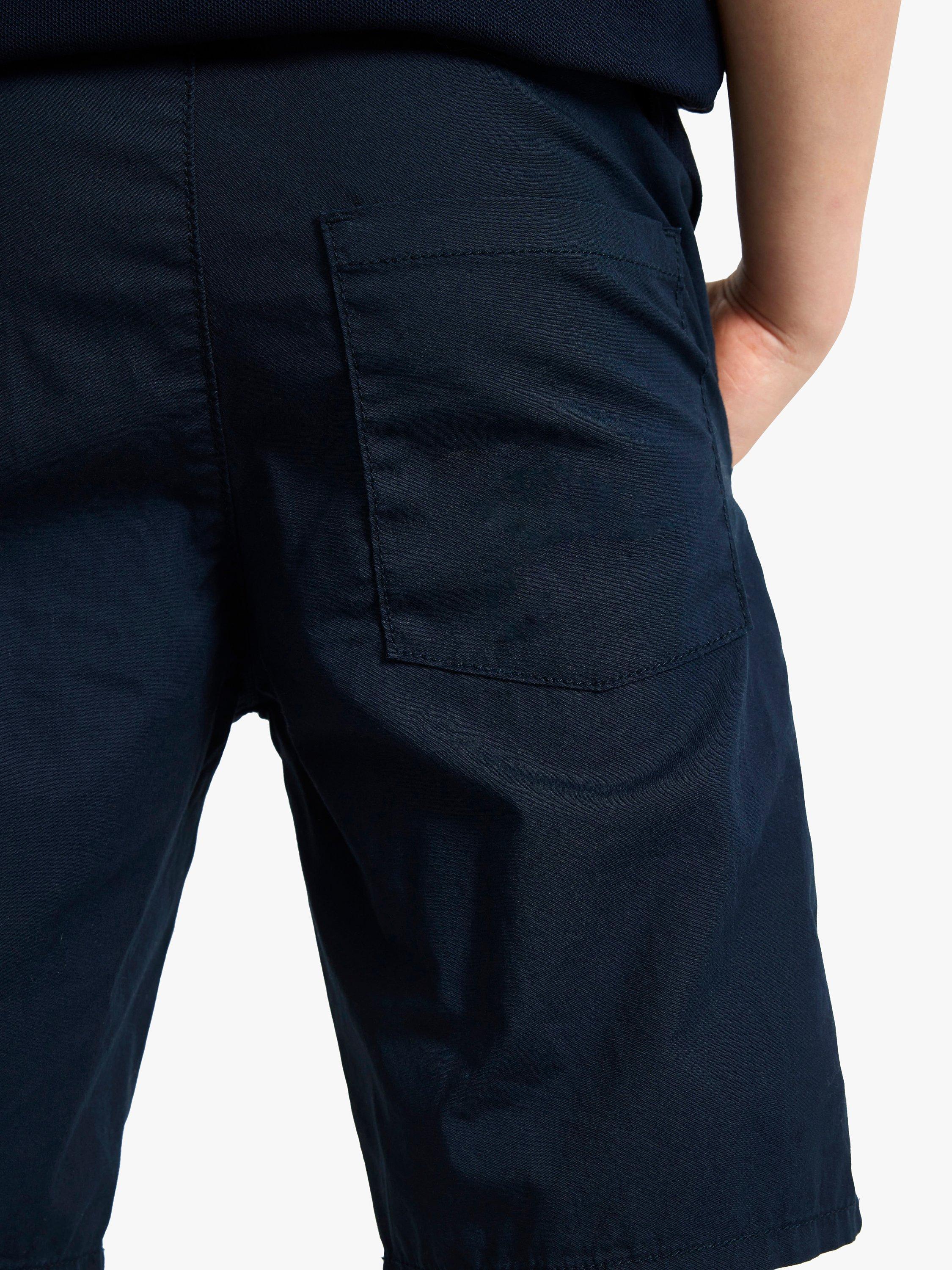 Product image 4 of 7, which shows Lindex Kids' Organic Cotton Poplin Shorts, Dark Navy, 2-3 years