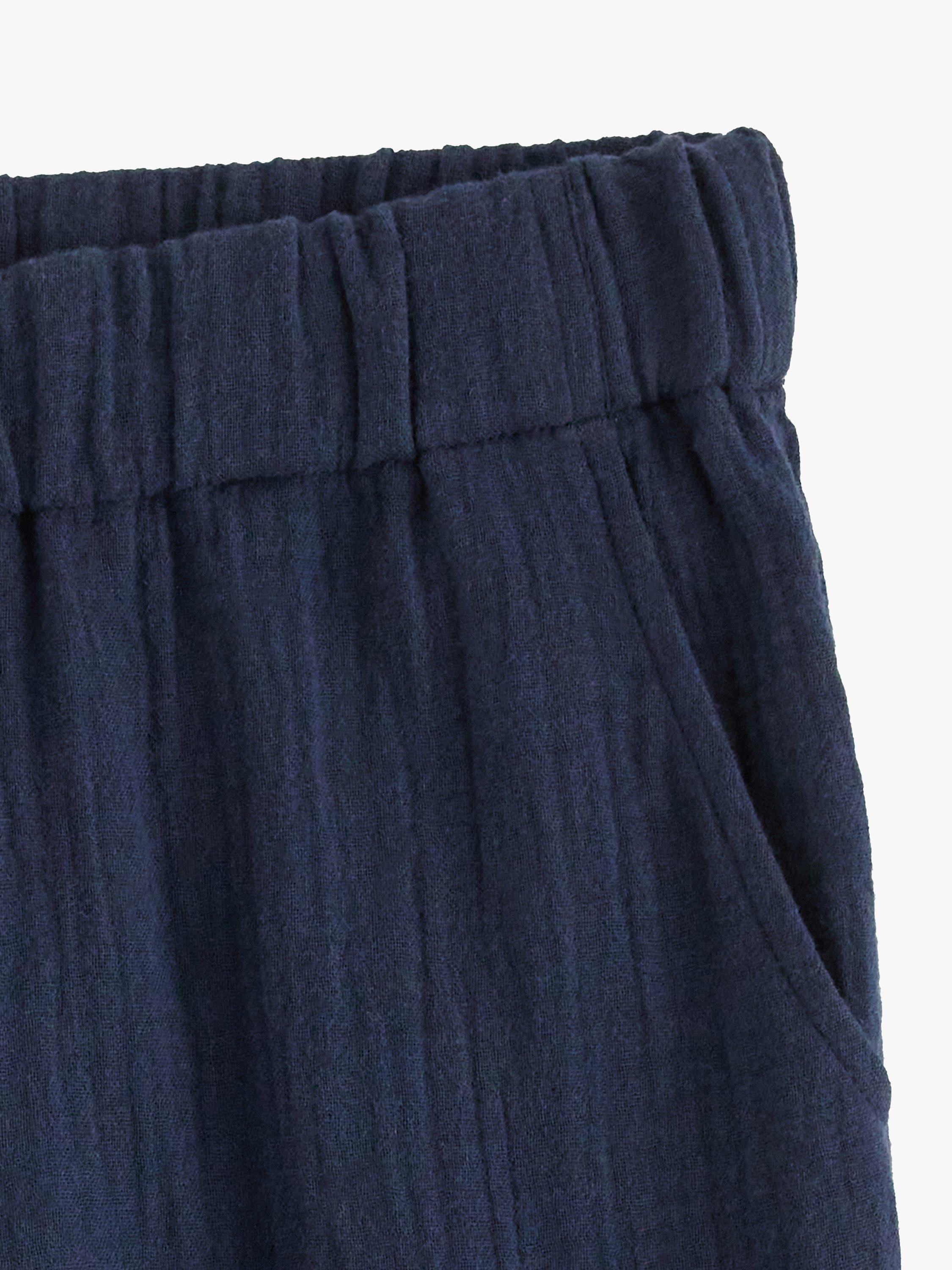 Lindex Kids' Weave Trousers, Dark Navy, 4-5 years
