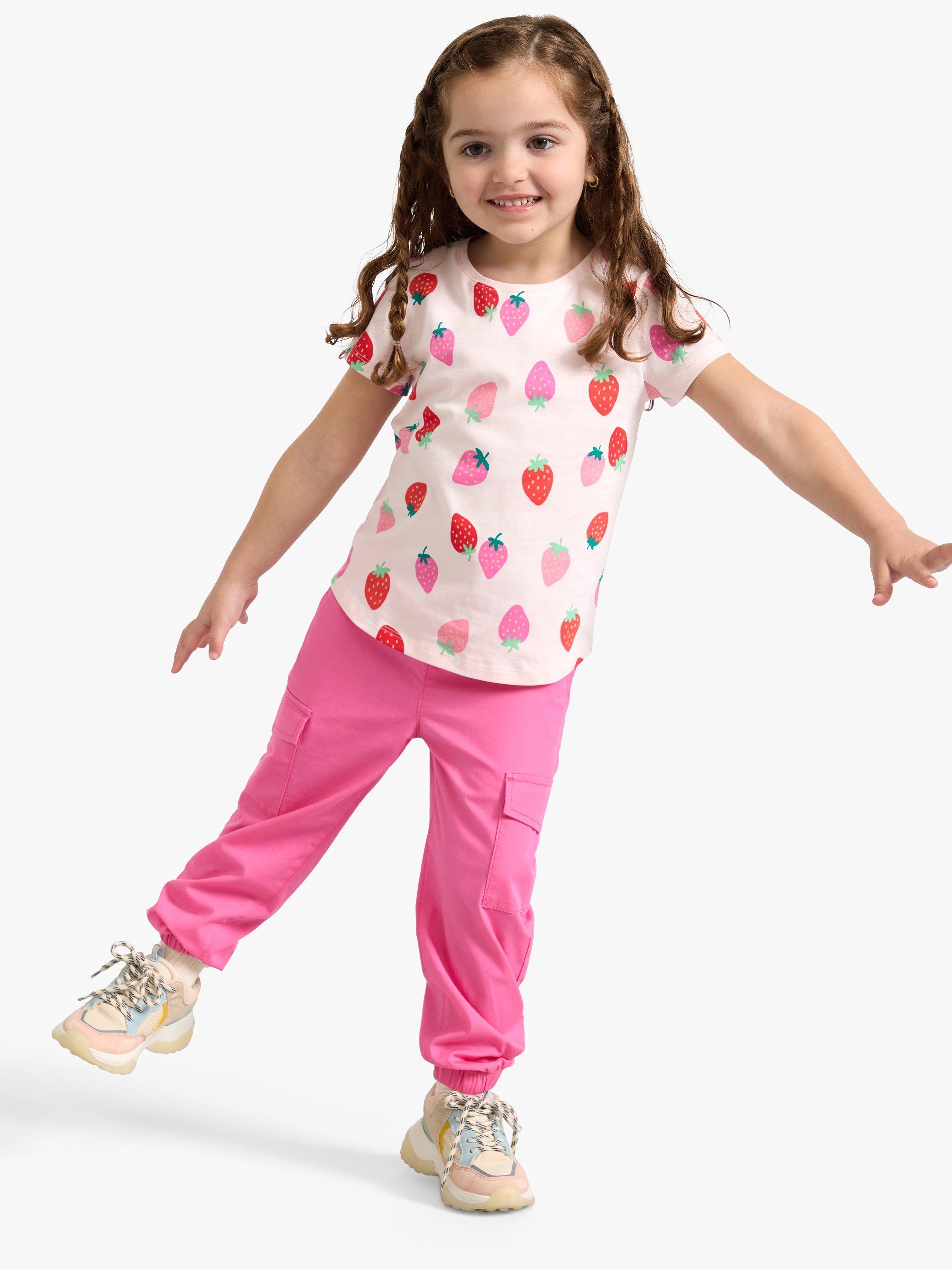 Product image 4 of 7, which shows Lindex Kids' Strawberry T-Shirt, Light Pink, 18-24 months