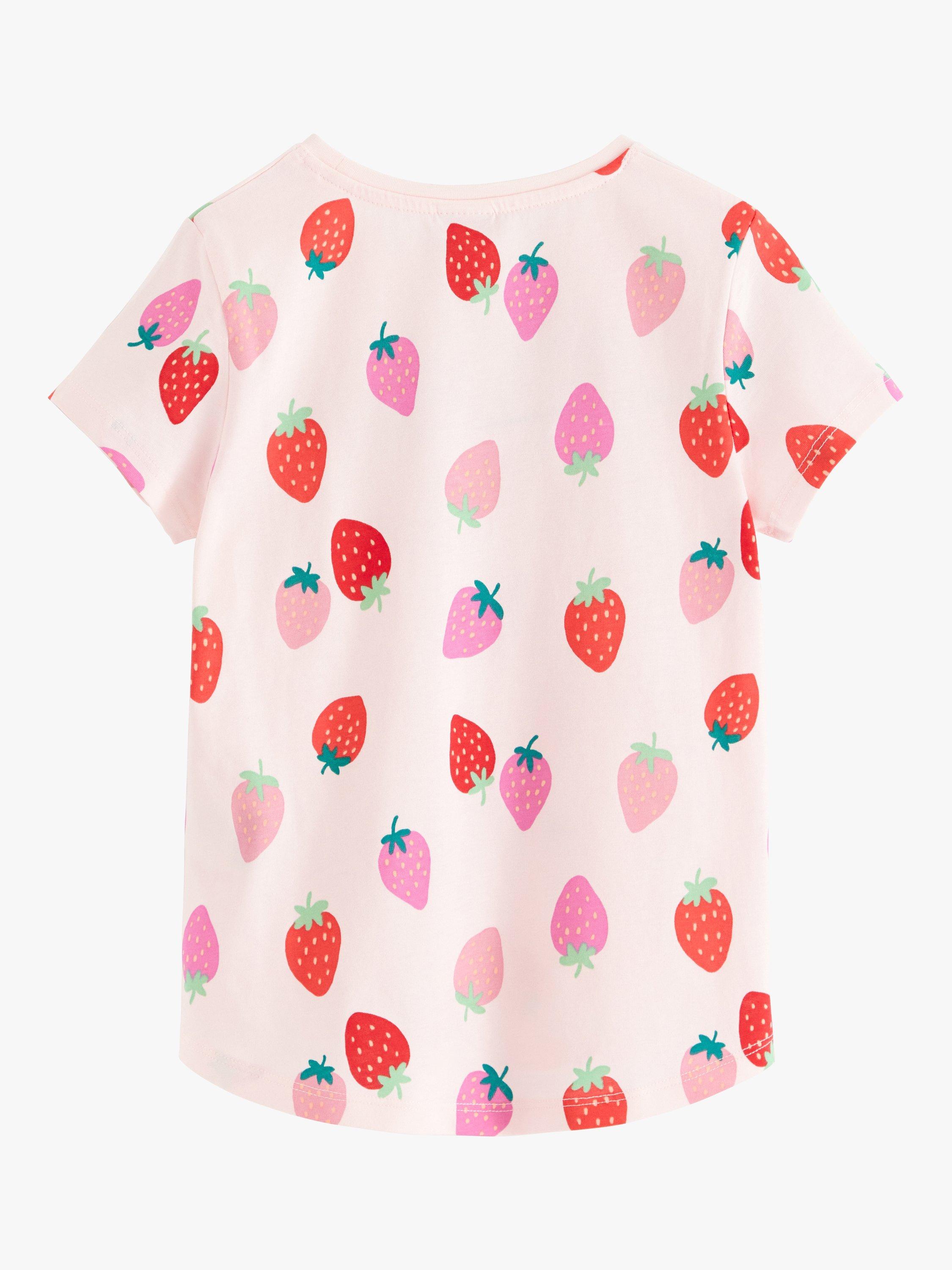 Product image 6 of 7, which shows Lindex Kids' Strawberry T-Shirt, Light Pink, 18-24 months