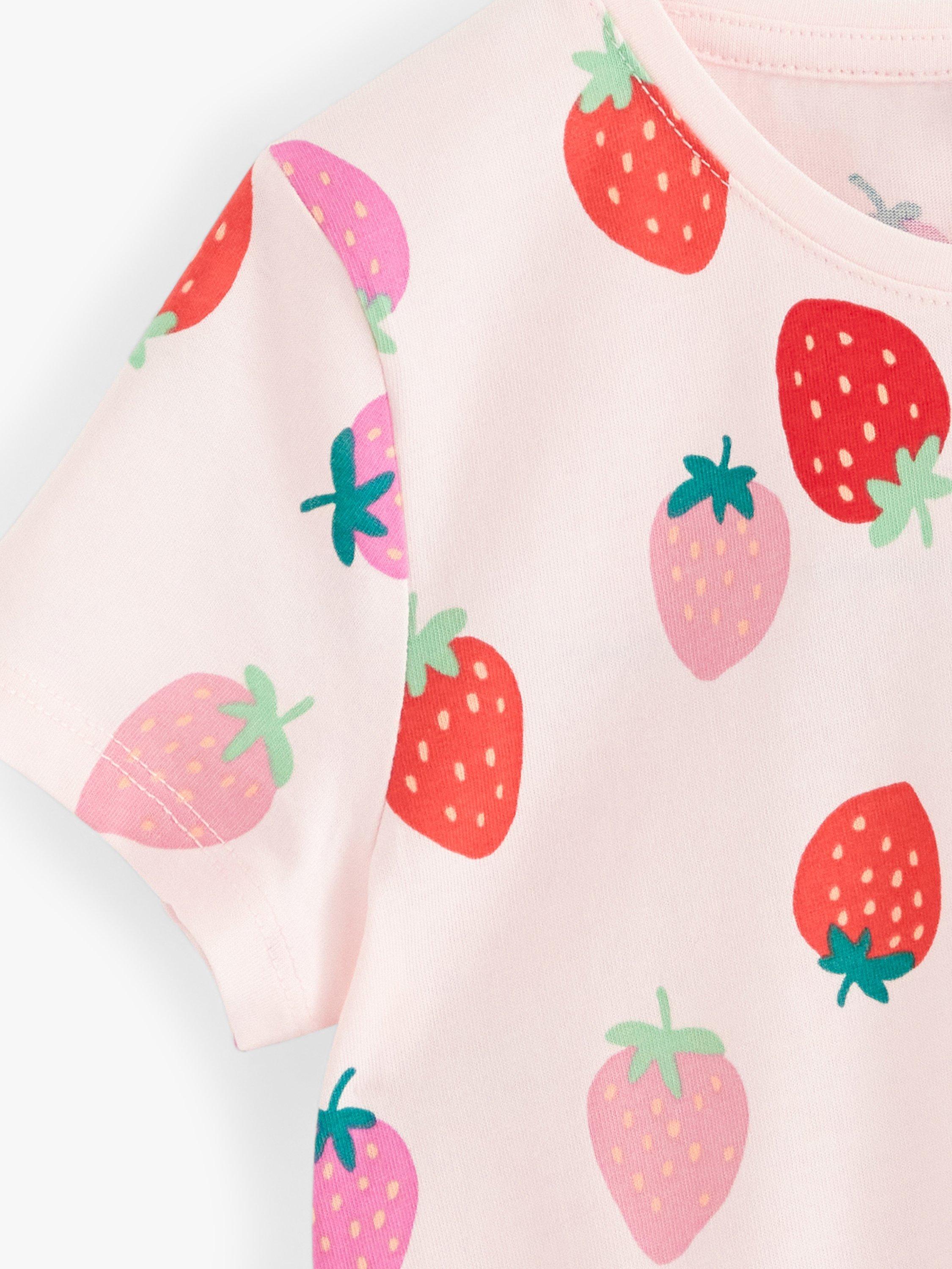 Product image 7 of 7, which shows Lindex Kids' Strawberry T-Shirt, Light Pink, 18-24 months