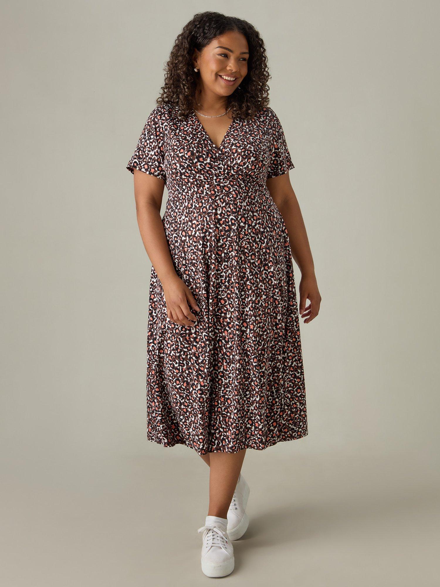 Curve leopard print dress best sale